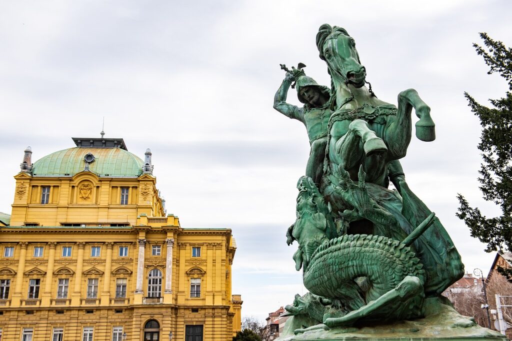 hnk zagreb, zagreb, statue, monument, city, sculpture, history, king, liberty, figure, national theater, theater, croatia, zagreb, zagreb, zagreb, zagreb, zagreb